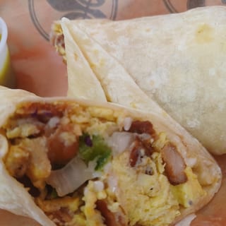 Egg & Cheese Burrito with Bacon